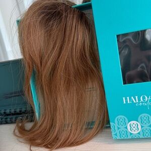 Authentic Halo Couture Brown Bang Extensions. Color R6